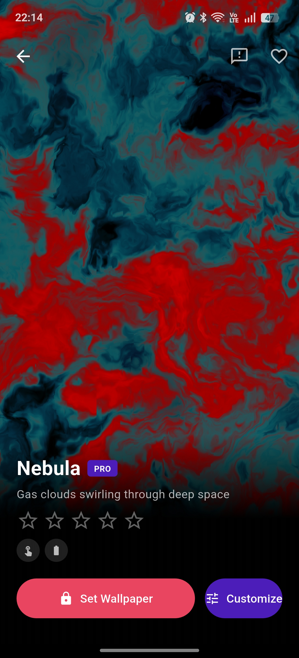 Nebula PRO shader detail with fluid art visuals